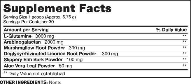 Leaky Gut Revive Nutition Facts